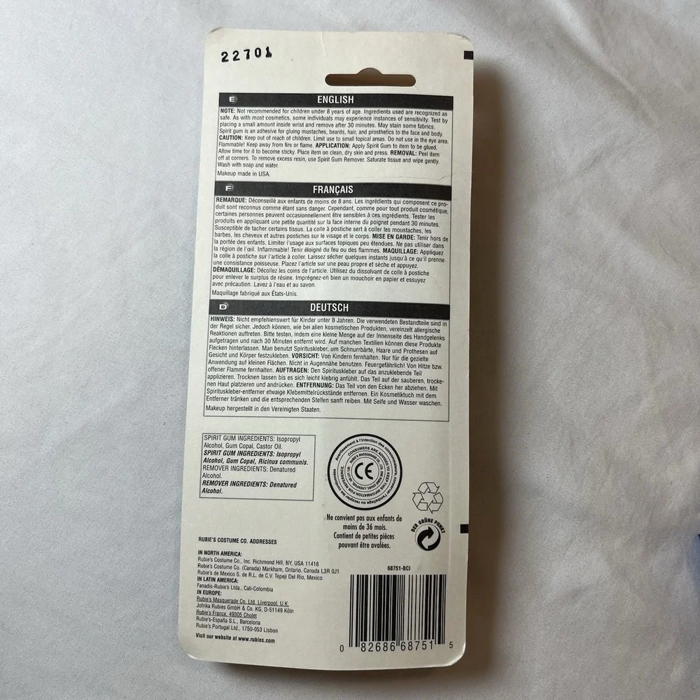 Spirit Gum & Remover Skin‎ Adhesive Theatrical Makeup